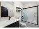 Bathroom boasts modern fixtures, a spacious shower, and sleek finishes at 15675 Woodford Dr, Westfield, IN 46074