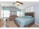 Calming main bedroom with a cozy bed, soft lighting, and ample closet space at 160 Tracy Ridge Blvd, Whiteland, IN 46184
