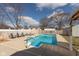 Backyard pool featuring chaise lounge and a ladder entry at 160 Tracy Ridge Blvd, Whiteland, IN 46184
