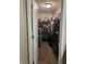 Walk-in closet featuring ample storage space, with clothing racks and shelves, neatly organized at 203 Village Green Dr, Indianapolis, IN 46227