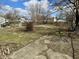 Fenced backyard featuring a mix of grass and dirt, as well as concrete pads at 823 Collier St, Indianapolis, IN 46241