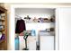 Bright laundry room, equipped with washer and dryer hookups, closet for storage at 8525 Edith St, Martinsville, IN 46151
