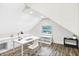 Bright home office featuring recessed lights, wood floors, and built in storage at 1304 N Tuxedo St, Indianapolis, IN 46201