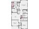 Second floor plan showcasing the primary suite with bath, walk-in closet, laundry, loft, and two additional bedrooms with bath at 13383 Vickery Ridge Dr, Fishers, IN 46037
