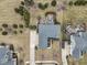 Birds eye view of the home, highlighting the backyard patio with fire pit and well-manicured landscaping at 14466 Integrity Ct, Carmel, IN 46033