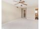 Open bedroom with neutral carpet and attached bathroom at 1457 Dominion Dr, Zionsville, IN 46077
