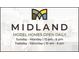 Promotional sign for the model homes at the Midland community. Open daily at 17364 Pinellas Ave, Westfield, IN 46074