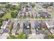 High aerial view showing colorful homes with manicured lawns and tree-lined streets creating a picturesque neighborhood setting at 2026 Alvord St, Indianapolis, IN 46202