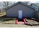 Exterior view of the detached garage in the backyard at 243 S 3Rd Ave, Beech Grove, IN 46107