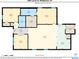 Floor plan displaying layout of rooms, including living, kitchen, bedrooms, bathrooms, foyer, and office at 2556 Lamar Dr, Whitestown, IN 46075