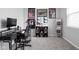This home office features themed memorabilia, and a nice workstation at 2556 Lamar Dr, Whitestown, IN 46075