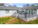 Charming backyard featuring a spacious deck and a well-maintained lawn, ideal for outdoor entertaining and relaxation at 3232 Beech Dr, Columbus, IN 47203