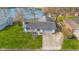 Aerial view showcasing the well-maintained exterior, landscaping, and location near the water at 3232 Beech Dr, Columbus, IN 47203