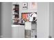 A makeup vanity with a mirror, lighting, and storage at 3232 Beech Dr, Columbus, IN 47203