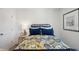 Bedroom featuring decorative bed frame, coordinated linens, and wall art at 3917 Wren Dr, Brownsburg, IN 46112
