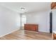 Bright kitchen features wood cabinetry, light countertops, and vinyl flooring at 4313 Strawflower Dr, Indianapolis, IN 46203
