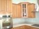 Stylish kitchen featuring stainless steel appliances and ample cabinet space at 515 Bridgestone Dr, Mooresville, IN 46158