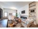 Inviting living room with fireplace, built-in shelving, and comfortable seating at 5537 Broadway St, Indianapolis, IN 46220