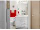 Bathroom features a sink, toilet and large mirror at 5721 Quail Crossing Dr, Indianapolis, IN 46237