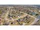 An aerial view of the residential neighborhood shows well-maintained homes and tree-lined streets at 5732 Bold Ruler Dr, Indianapolis, IN 46237