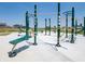 Outdoor workout area featuring a range of equipment for a full-body exercise routine at 6019 Granby Dr, Whitestown, IN 46075
