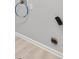 Laundry hookup with dryer vent and water connections in utility room with vinyl flooring at 6677 W Longview Dr, McCordsville, IN 46055