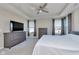 Bright main bedroom features a soft color palette, modern furniture, and natural light at 6919 Sable Point Dr, Brownsburg, IN 46112