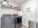 Laundry room with appliances, storage, and shelving space at 6919 Sable Point Dr, Brownsburg, IN 46112