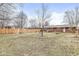 Wide shot of the backyard, with a well-maintained fence and ample green space at 714 School St, Greenfield, IN 46140