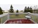 Open-air balcony with white railings overlooking the neighborhood at 9640 Clover Leaf Ln, Fishers, IN 46038
