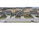 Aerial view of a modern community showcasing well-maintained homes and landscaped yards at 11758 Harvester S Cir, Noblesville, IN 46060