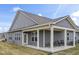 Enjoy outdoor living on this covered patio with ample seating space, perfect for relaxing or entertaining at 11758 Harvester S Cir, Noblesville, IN 46060