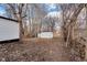 Backyard with shed and bare trees at 1254 Mcdougal St, Indianapolis, IN 46203