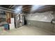 Unfinished basement with exposed duct work and utilities along concrete foundation at 15408 Brown Jack Dr, Fishers, IN 46040