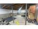 An unfinished basement area with concrete walls and exposed ceiling joists at 15408 Brown Jack Dr, Fishers, IN 46040