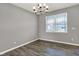 A room featuring hardwood floors, and a view through the window at 1704 Beach St, Greenwood, IN 46143