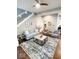 Comfortable living room featuring hardwood floors, stylish decor, and modern furnishings at 1724 Prospect St, Indianapolis, IN 46203
