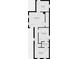 Detailed floor plan showcasing the layout of the living room, kitchen, bedrooms and bathroom at 1929 Wilcox St, Indianapolis, IN 46222