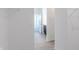 A brightly lit hallway leading into the main bathroom with luxury vinyl plank flooring at 2150 Aviary Ln, Danville, IN 46122