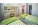 Bedroom featuring twin beds and desk, with light from the window at 2349 S Copperstone Dr, New Palestine, IN 46163