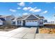 Attractive single-story home with a manicured lawn and attached two-car garage on a sunny day at 3687 Thomas Jefferson Ct, Westfield, IN 46074