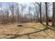 A spacious backyard with mature trees offers privacy and a natural setting at 3810 Springfield Overlook St, Indianapolis, IN 46234