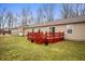 Exterior view of home and back deck with access from sliding glass door at 4543 E 700 N, Alexandria, IN 46001