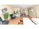 Open-concept living area with modern decor, hardwood floors, and ample natural light at 5924 Elaine St, Indianapolis, IN 46224