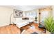 Bright living space featuring modern furniture, wood floors, and a cozy atmosphere at 5924 Elaine St, Indianapolis, IN 46224