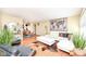 Stylish living room with modern furniture, hardwood floors, and decorative art at 5924 Elaine St, Indianapolis, IN 46224