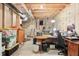 Unfinished basement featuring exposed beams and ductwork, with a desk and storage for a customizable space at 5955 Stroup Dr, Noblesville, IN 46062