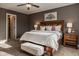 Comfortable main bedroom with ample natural light, neutral colors, and ceiling fan at 6640 E Deerfield Dr, Zionsville, IN 46077