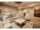 Relaxing basement recreation room with mini-bar, dinette, and comfortable seating at 6640 E Deerfield Dr, Zionsville, IN 46077