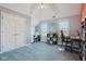 Bright bedroom with two windows, closet, ceiling fan, and desk at 7370 Chestnut Hills Blvd, Indianapolis, IN 46278